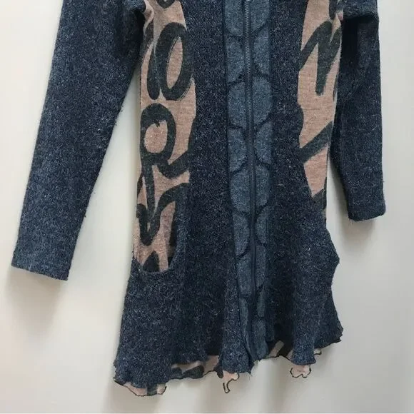 Fleur de Lis Brown Ruffle Pocket Cardigan (S) - Picture 2 of 10